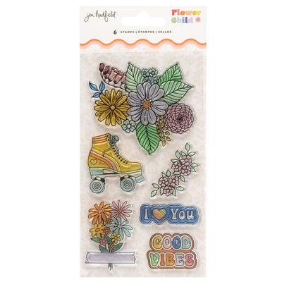 Clear Acrylic Stamp - Jen Hadfield - Flower Child Collection - American Crafts