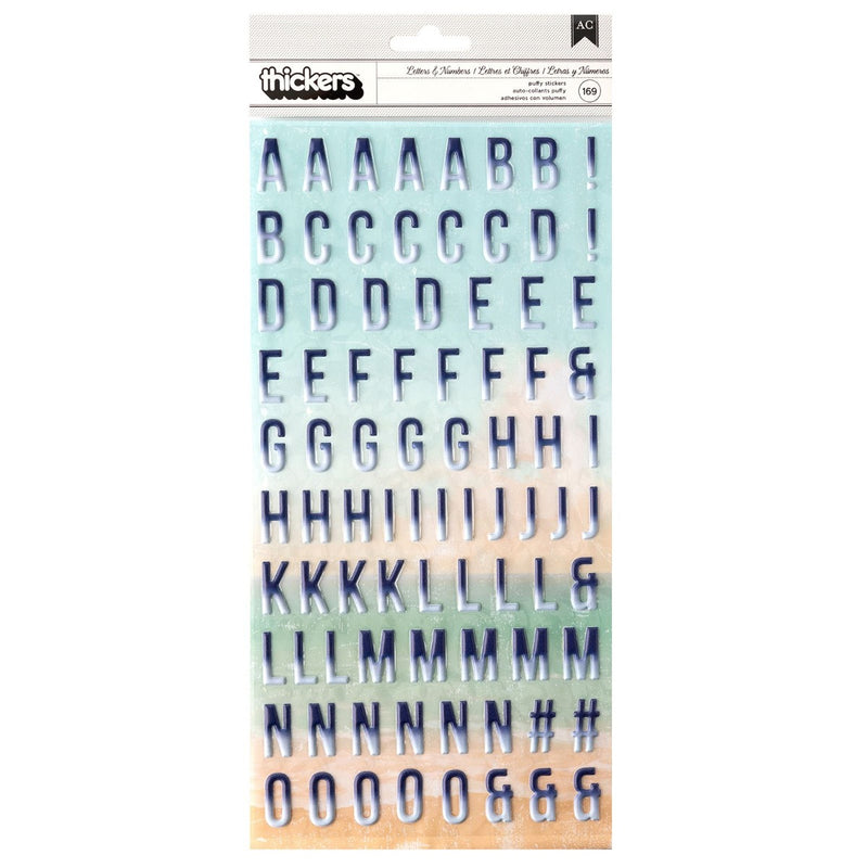 Alpha Puffy Thickers - Heidi Swapp - Set Sail Collection - American Crafts