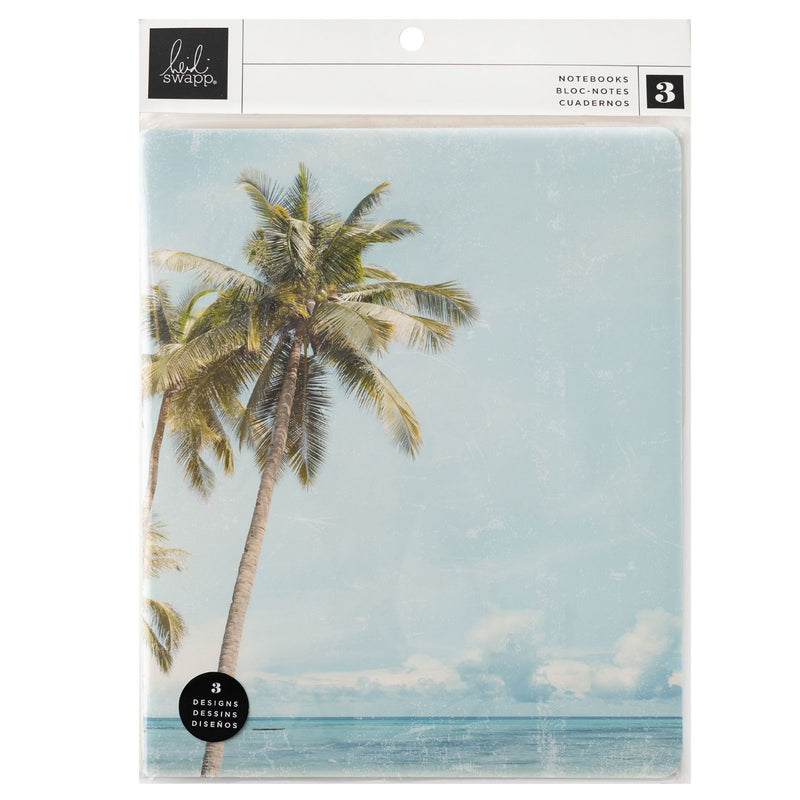 Palm Tree Notebooks - Heidi Swapp - Set Sail Collection - American Crafts