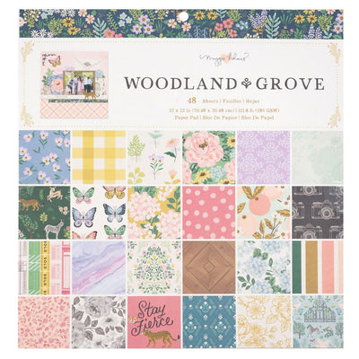 Paper Pad, 12x12 - Maggie Holmes - Woodland Grove Collection - American Crafts
