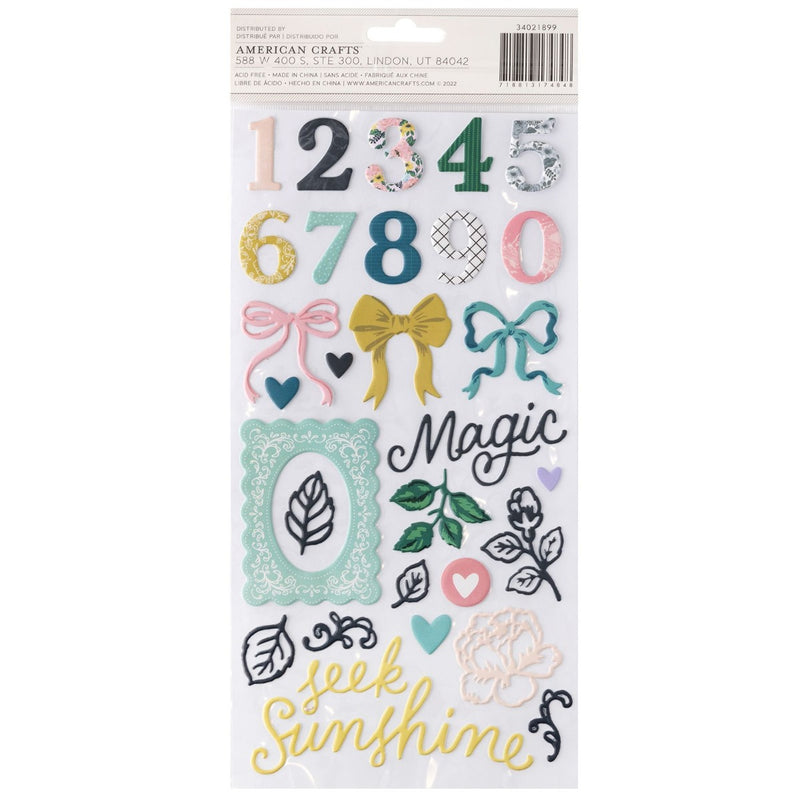 Dream Chaser Phrase Puffy Thickers - Maggie Holmes - Woodland Grove Collection - American Crafts