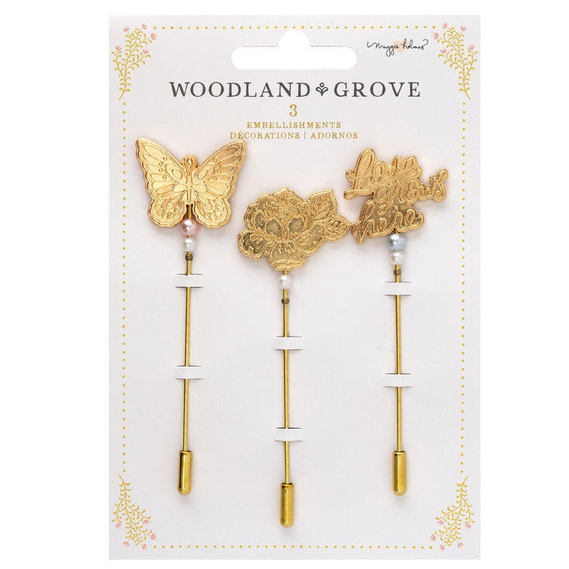 Charm Pins - Maggie Holmes - Woodland Grove Collection - American Crafts