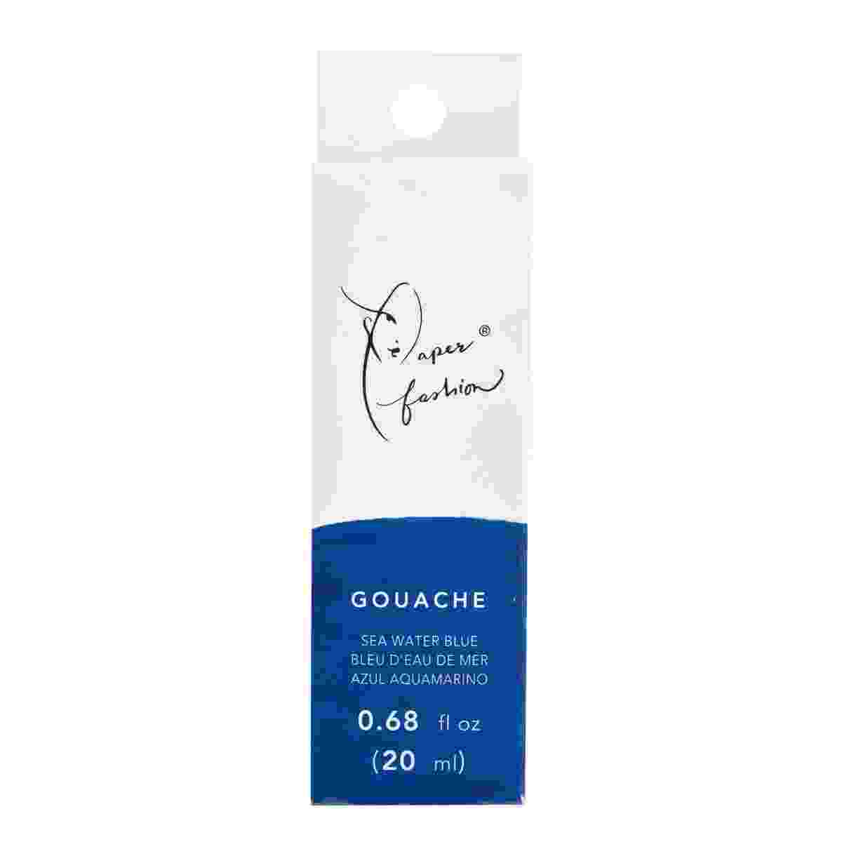 American Crafts Seawater Blue Gouache Paint Paper Fashion by Katie Rodgers