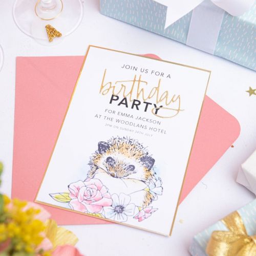 Layered Floral Hedgehog Cleared Acrylic Stamp - Sizzix