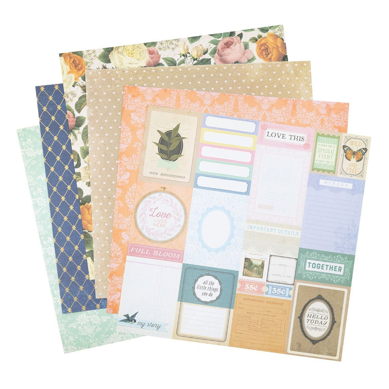 Paper Pad with Gold Foil Accents, 12x12 - Brighton Collection - BoBunny