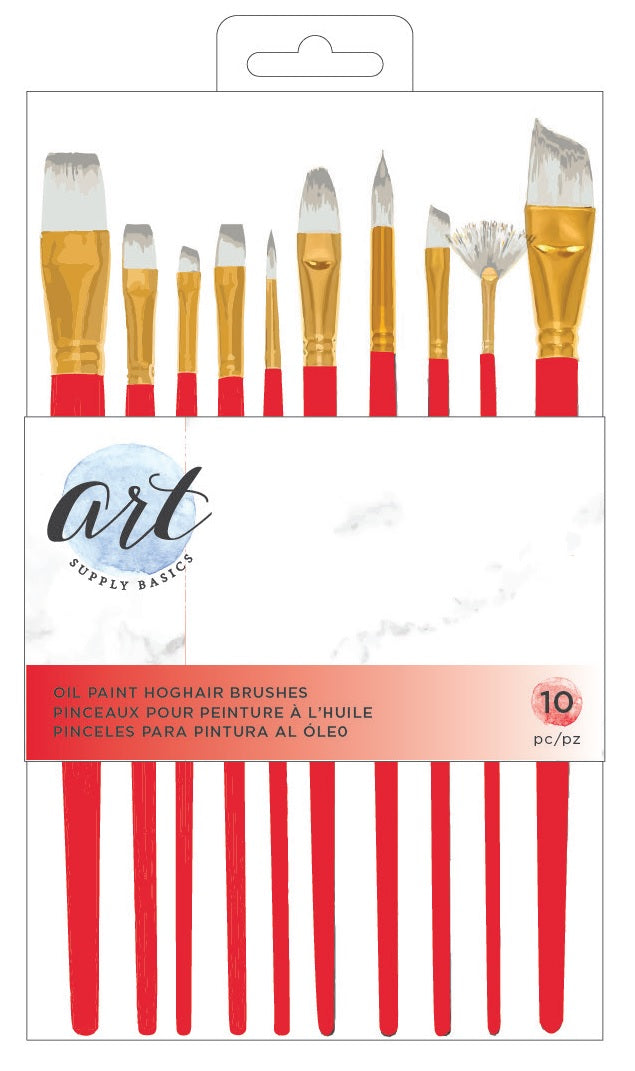 Oil Paint HogHair Brushes - Art Supply Basics - American Crafts - Clearance