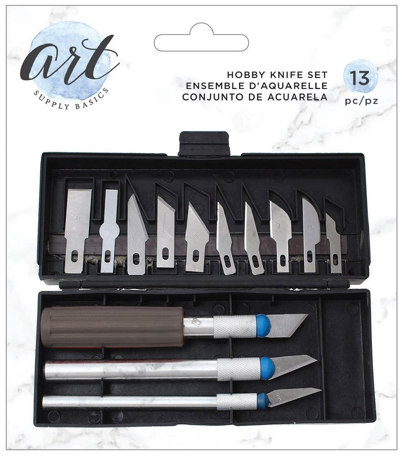 Art Supply Basics Hobby Knife Set 13 Pkg