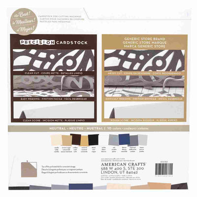Neutral Smooth Precision Cardstock 12" x 12" - American Crafts