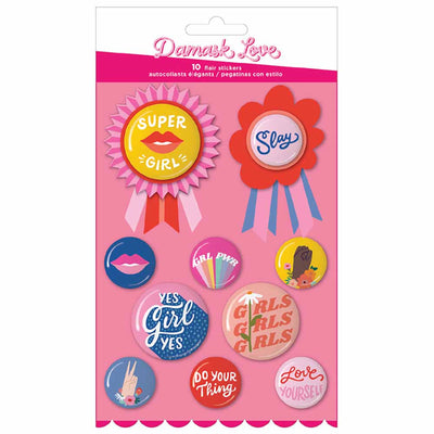 GRL Power Badges and Flair - Damask Love - American Crafts - Clearance