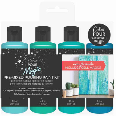 Tidal Wave Pouring Paint Kit - Color Pour Magic - American Crafts - Clearance