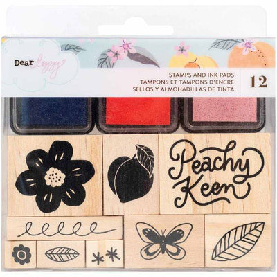 It's All Good Wooden Stamps & Ink Pads - Dear Lizzy - Clearance