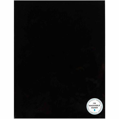 Black Faux Leather 8.5" x 11" Washable Paper - American Crafts - Clearance