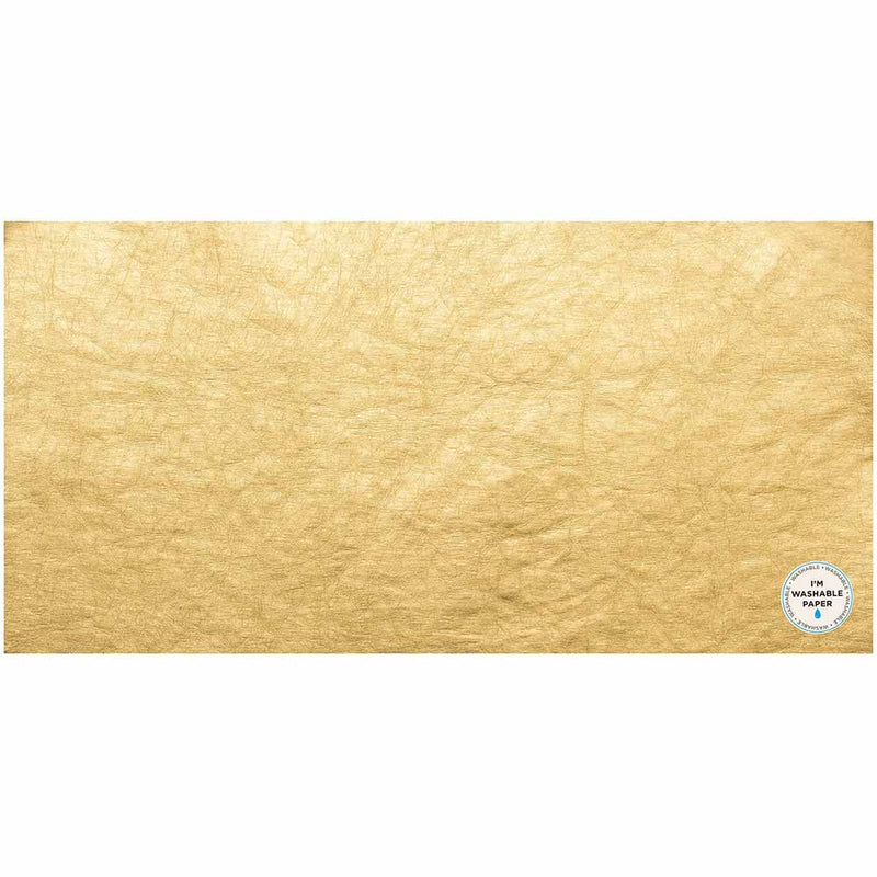 Gold Faux Leather 12" x 24" Washable Paper - American Crafts - Clearance