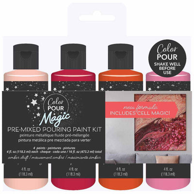 Amber Drift Pouring Paint Kit - Color Pour Magic - American Crafts - Clearance