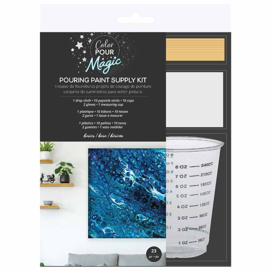 Pouring Paint Supply Kit-Color Pour Magic-American Crafts