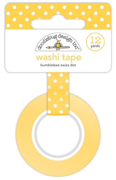 Bumblebee Swiss Dot Washi Tape - Monochromatic - Doodlebug