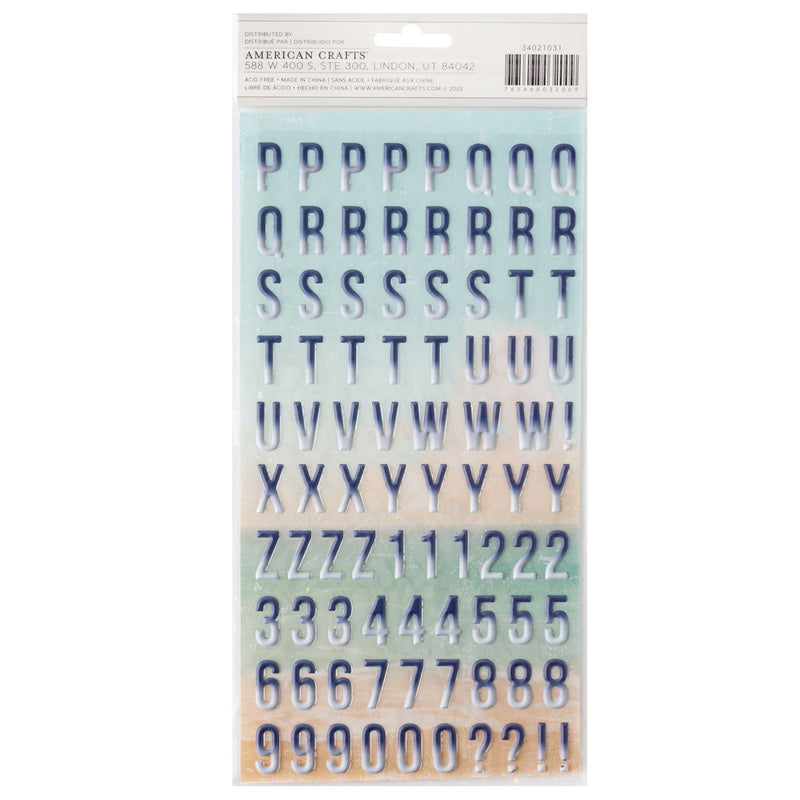Alpha Puffy Thickers - Heidi Swapp - Set Sail Collection - American Crafts