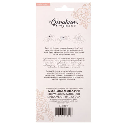 Acrylic Stamps, 9pc  - Gingham Garden Collection - Crate Paper