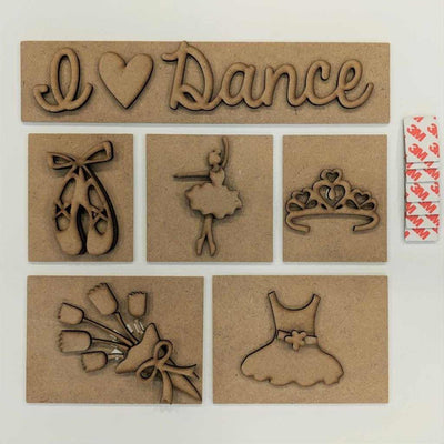 I Love Dance Shadow Box Kit - Foundations Decor