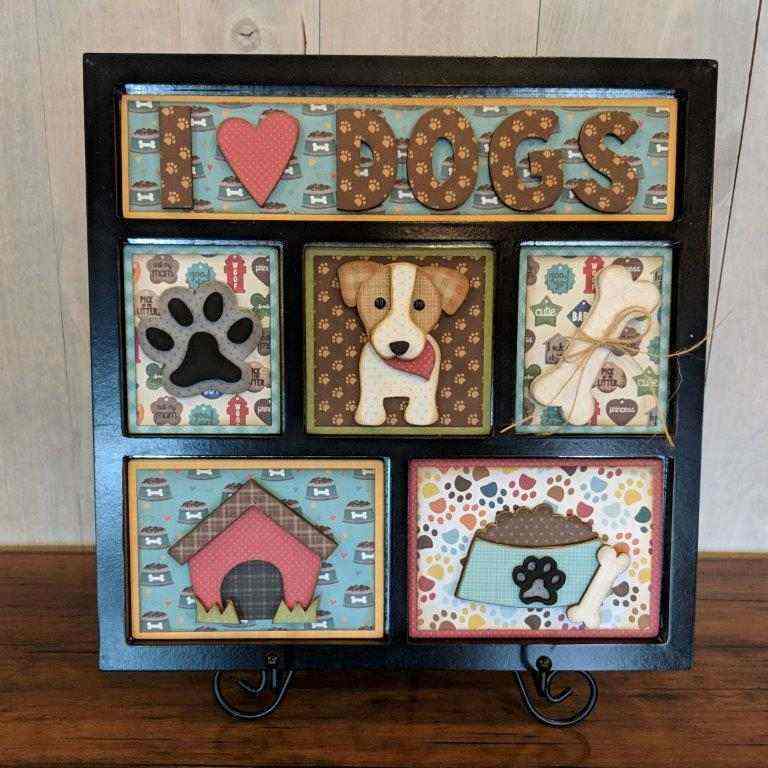 I Love Dogs Shadow Box Kit - Foundations Decor