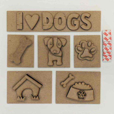 I Love Dogs Shadow Box Kit - Foundations Decor