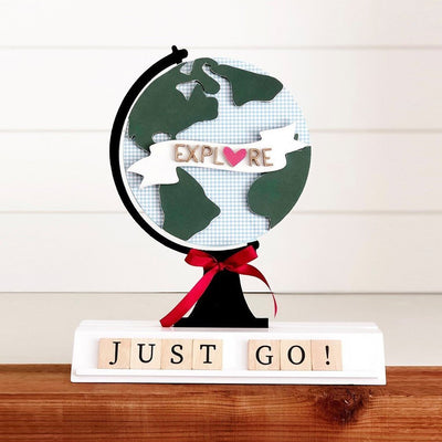 Explore Globe - Unfinished Wood Craft - Foundations Decor