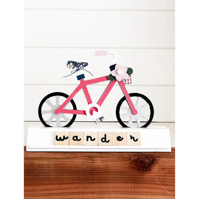 Wander Bicycle Unfinished Wood Craft - Foundations Decor