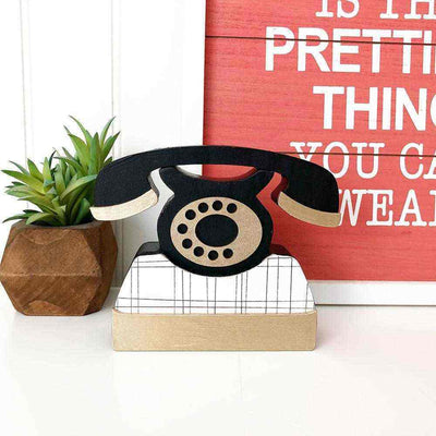 Telephone Unfinished Wood Craft - Foundations Decor