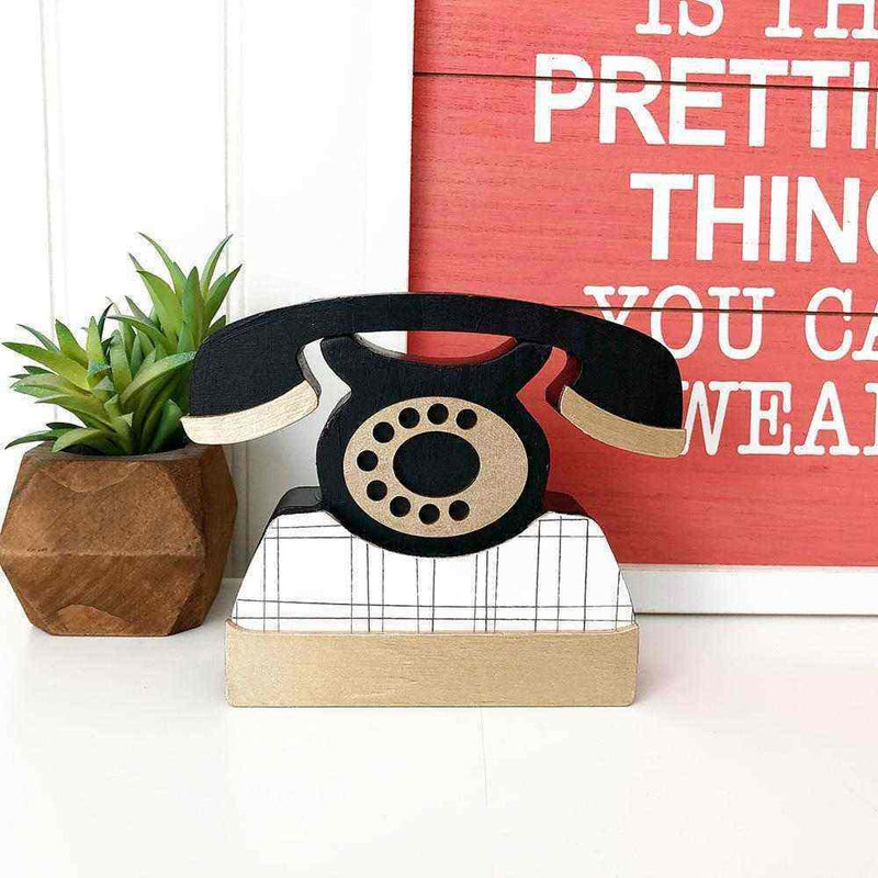 Telephone Unfinished Wood Craft - Foundations Decor