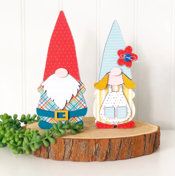 Olive & Odi Gnome Couple Unfinished Wood Craft - Foundations Decor