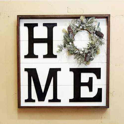Winter Wreath - Home Board - Foundations Decor