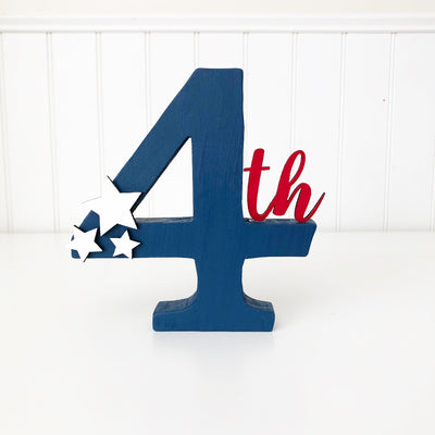 4th Block Words Unfinished Wood Craft - Foundations Decor