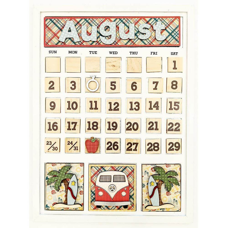 August Magnetic Calendar - Foundations Decor
