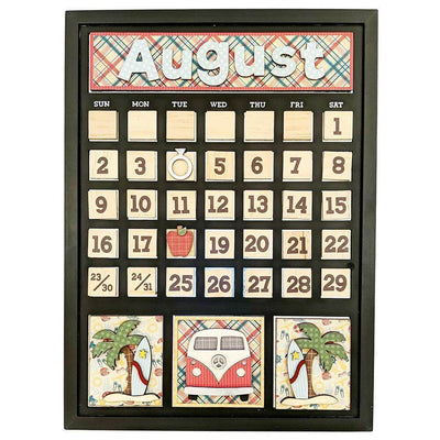 August Magnetic Calendar - Foundations Decor