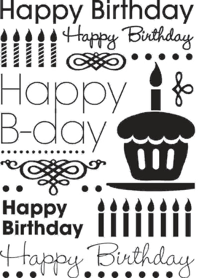 Cgull 12-0013 Embossing Folder Happy Birthday