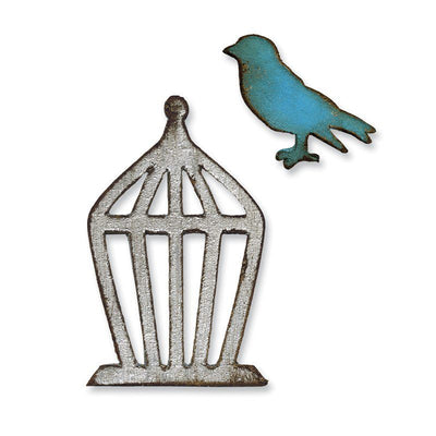 Mini Bird & Cage - Sizzix Movers & Shapers Magnetic Die Set