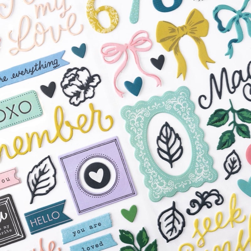Dream Chaser Phrase Puffy Thickers - Maggie Holmes - Woodland Grove Collection - American Crafts