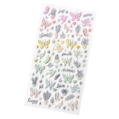 Puffy Stickers - Gingham Garden Collection - Crate Paper