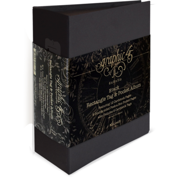 Black Rectangle Tag & Pocket Album - Graphic 45