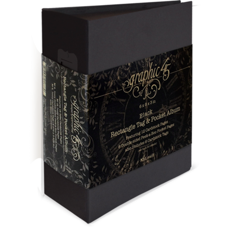 Black Rectangle Tag & Pocket Album - Graphic 45