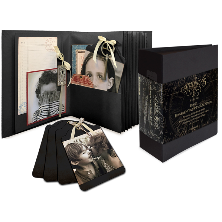 Black Rectangle Tag & Pocket Album - Graphic 45