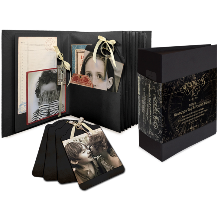 Black Rectangle Tag & Pocket Album - Graphic 45