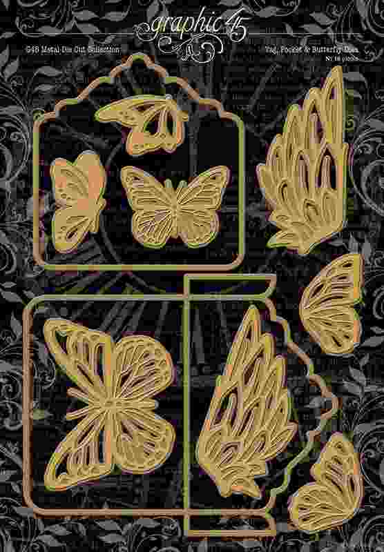 Tag, Pocket, and Butterfly Dies - Staples - Graphic 45