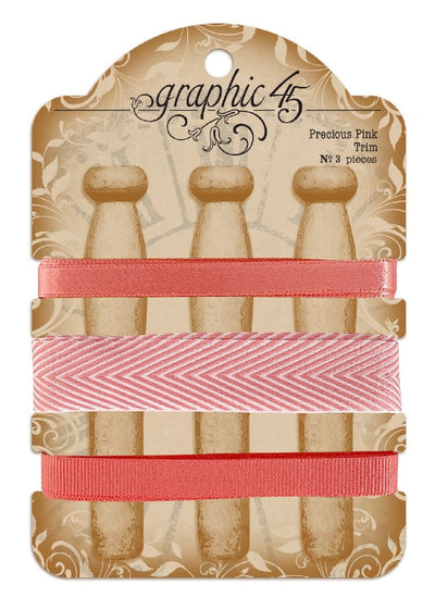 Precious Pink Trim - G45 Staples Embellishments - Graphic 45 - Clearance