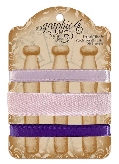 French Lilac & Purple Royalty Trim - G45 Staples Embellishments - Graphic 45 - Clearance