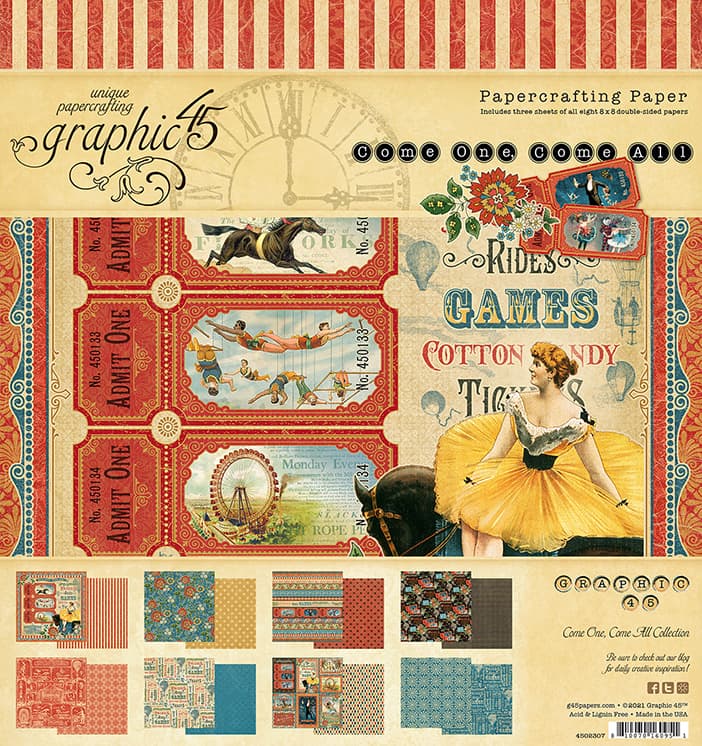 Come One, Come All! 8" x 8" Paper Pad - Graphic 45