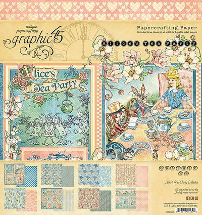 Alice's Tea Party 8" x 8" Paper Pad - Graphic 45