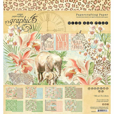 Wild & Free 8" x 8" Paper Pad - Graphic 45