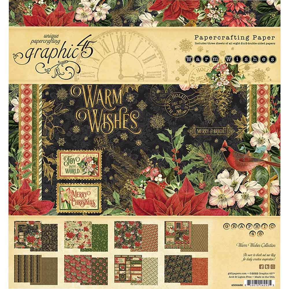 Warm Wishes 8" x 8" Pack - Graphic 45