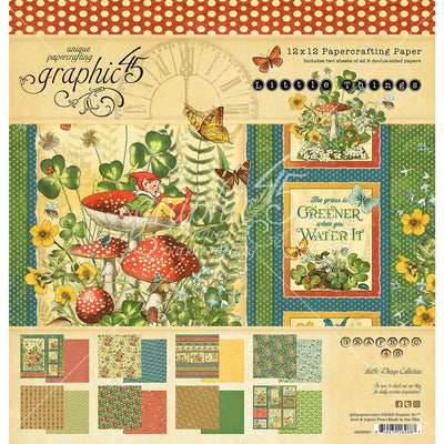 Graphic 45 Discontinued Kraft Reflections Collection Express Yourself Scrapbook  Paper 12x12 Sheets 